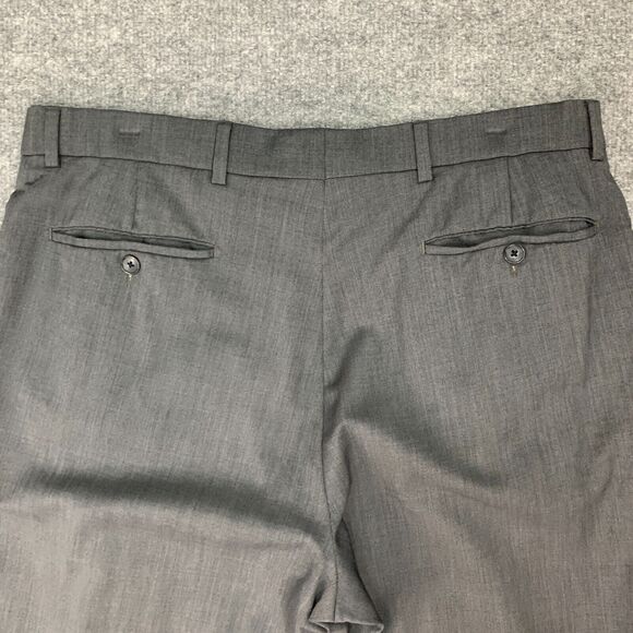 Patrick James West Coast Classic Pants Mens 35 Gray Wool Comfort EZE Pleated - Picture 8 of 13